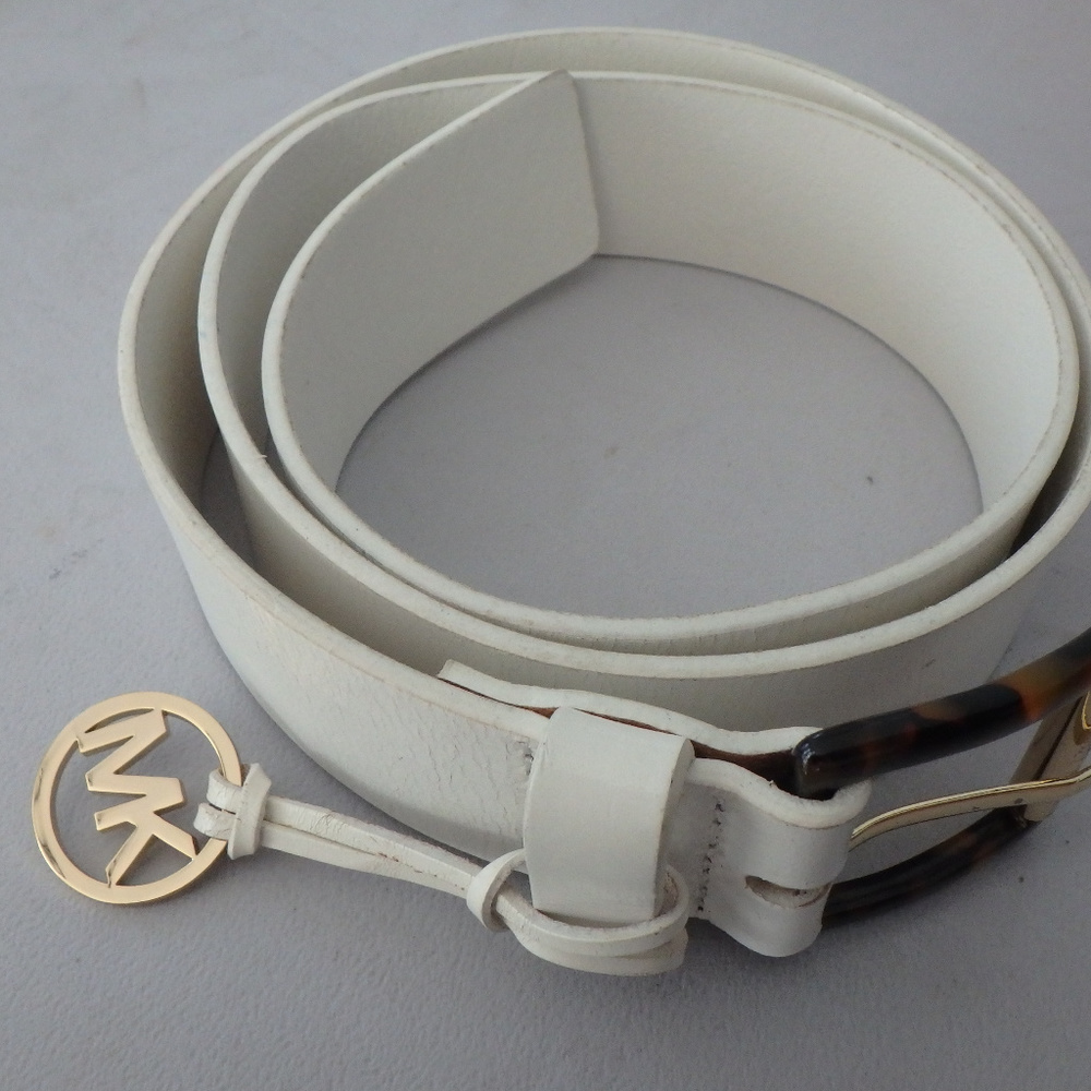 mk michael kors ladies belt white small